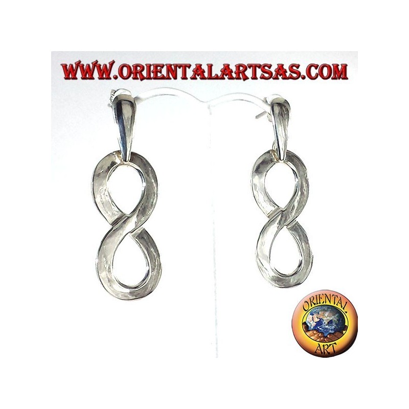 boucles d'oreilles en argent, infini