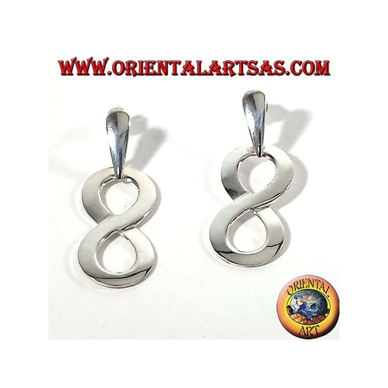 boucles d'oreilles en argent, infini