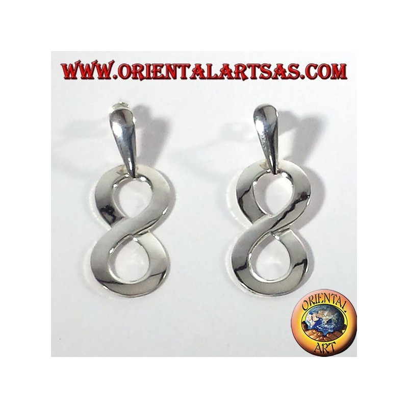 pendientes de plata, infinito