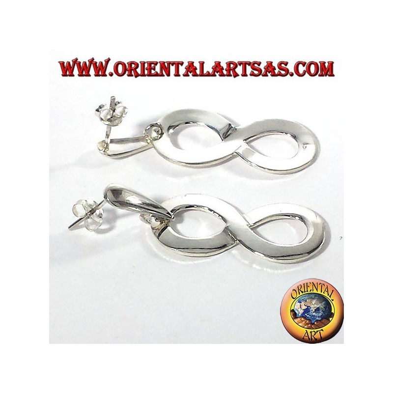 boucles d'oreilles en argent, infini