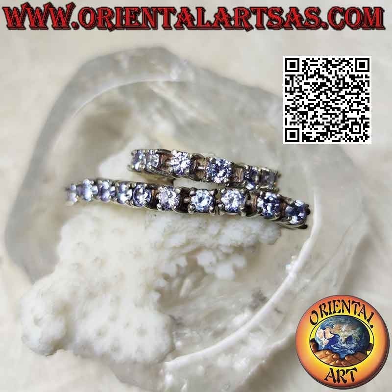 Bracciale tennis in argento 925‰ con zirconi lilla incastonati da 4 mm