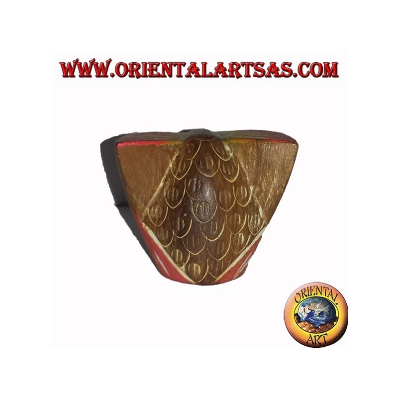 the little owl colored teak wood