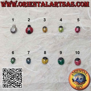 Mini silver earring, the ladybug