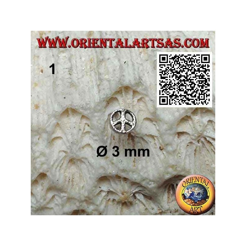 Silberner Mini-Ohrring, das Symbol des Friedens