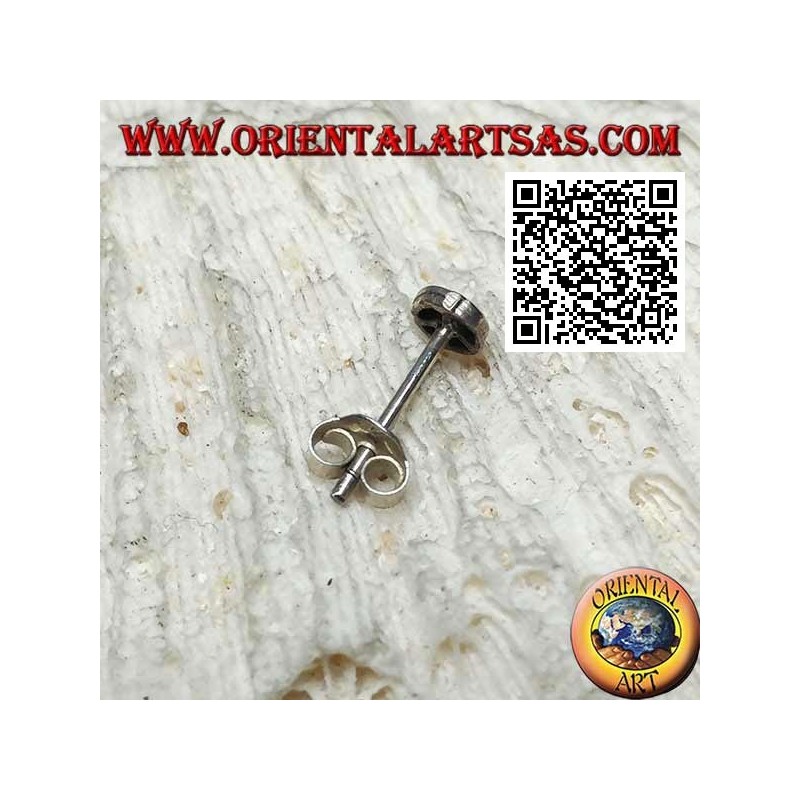 Silberner Mini-Ohrring, das Symbol des Friedens