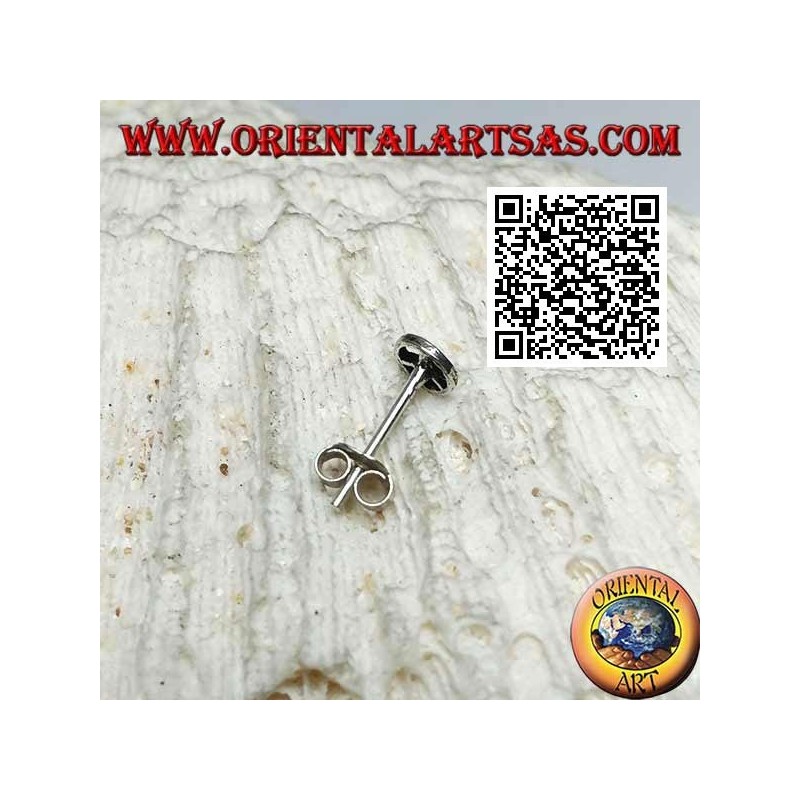 Mini silver earring, the symbol of peace