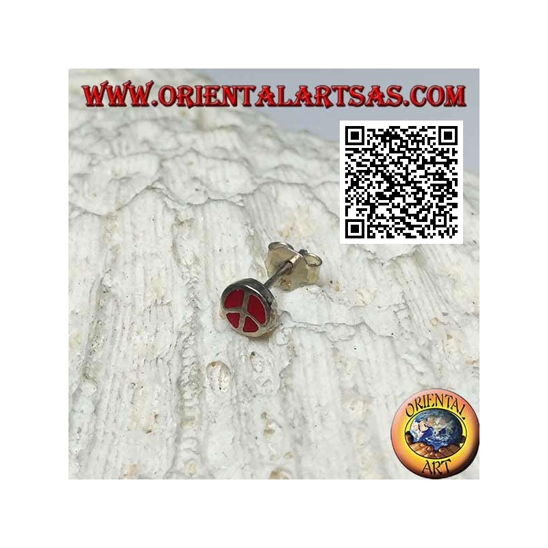 Mini pendiente de plata, el símbolo de la paz