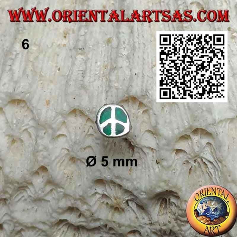 Mini orecchino in argento, il simbolo della pace