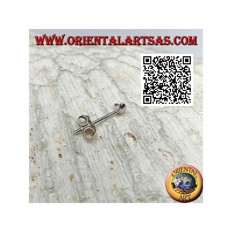 Mini orecchino in argento, la luna vuota o mezzaluna con pietra semipreziosa