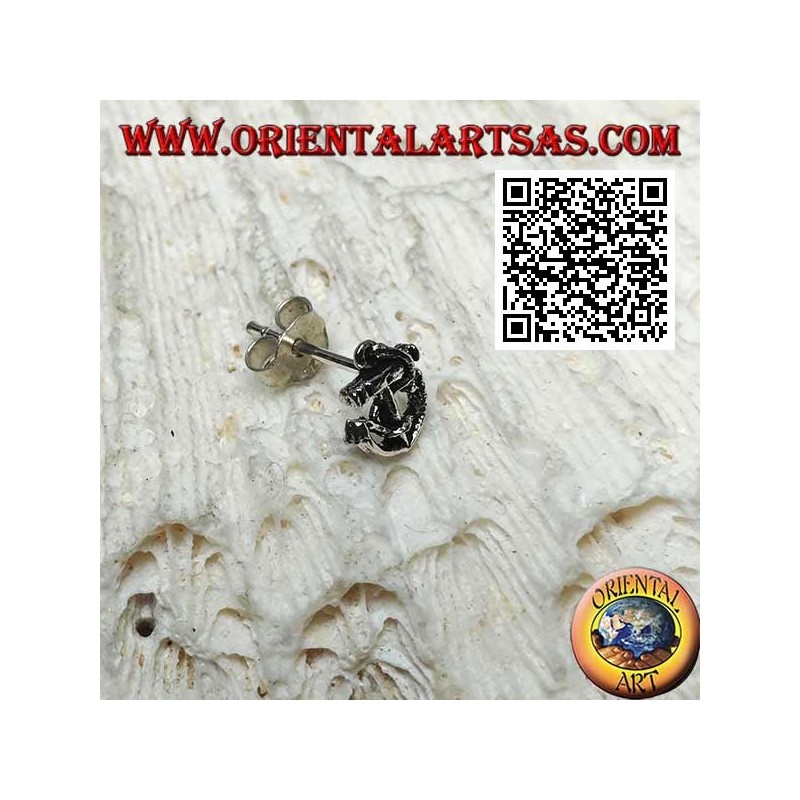 Mini silver earring, maritime symbols (anchor, rudder, etc ...)