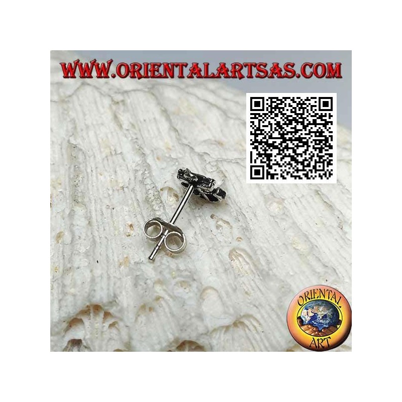 Mini boucle d'oreille en argent, symboles maritimes (ancre, gouvernail, etc...)