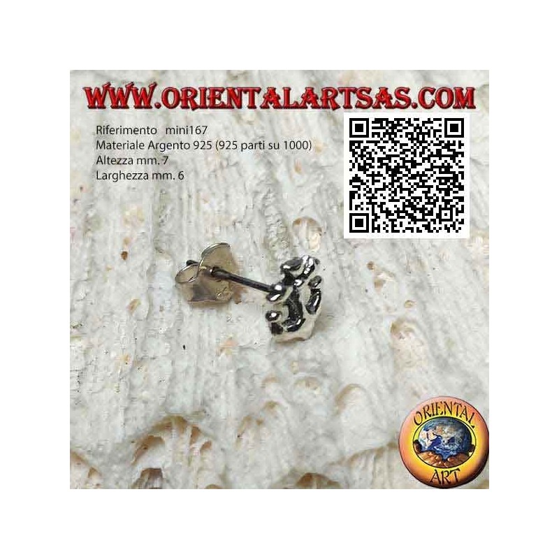Mini boucle d'oreille en argent, symboles maritimes (ancre, gouvernail, etc...)