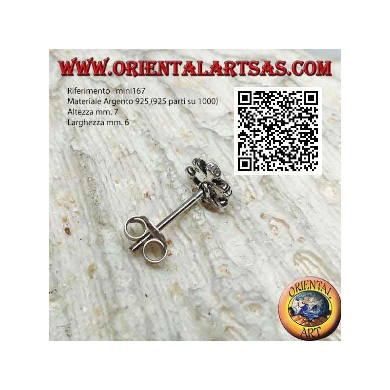 Mini boucle d'oreille en argent, symboles maritimes (ancre, gouvernail, etc...)