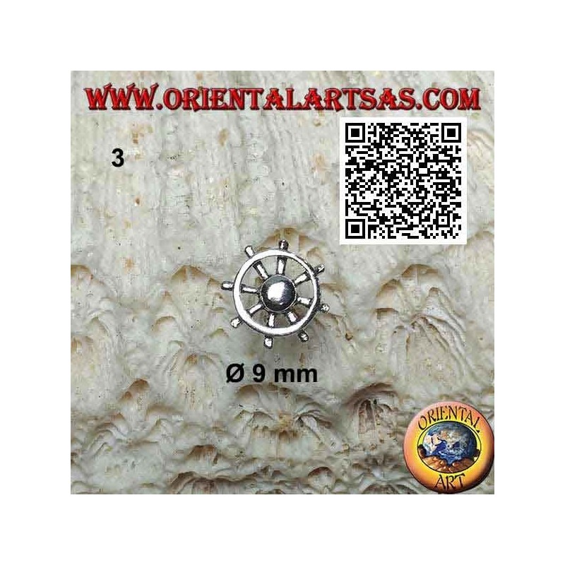 Mini boucle d'oreille en argent, symboles maritimes (ancre, gouvernail, etc...)