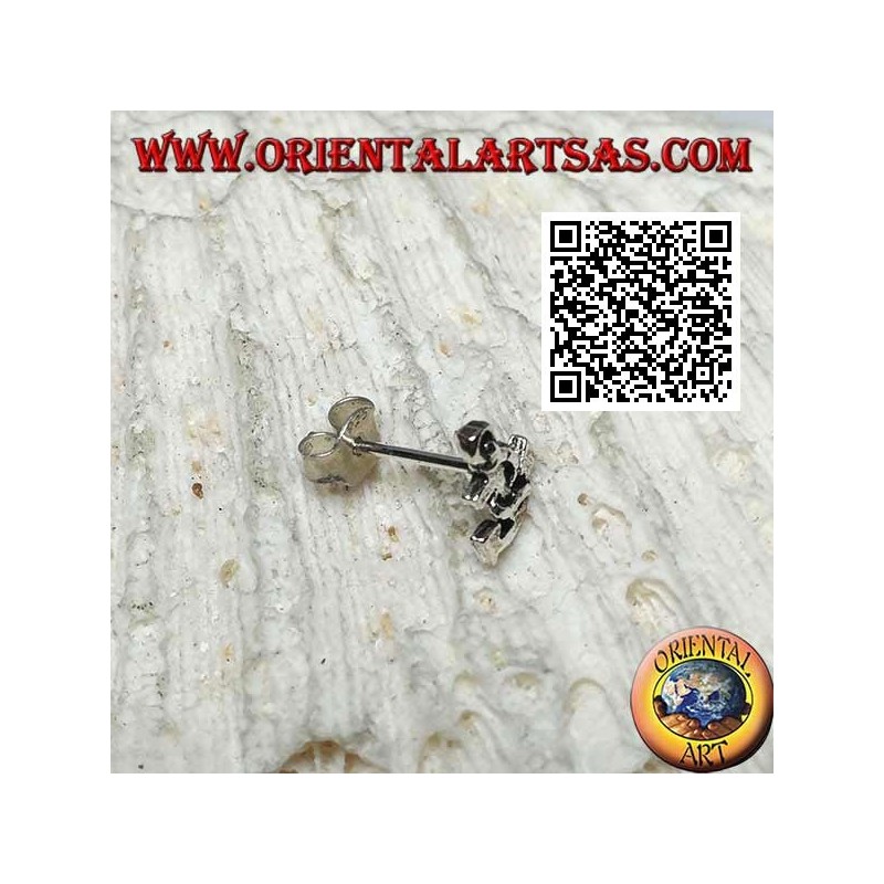 Mini boucle d'oreille en argent, symboles maritimes (ancre, gouvernail, etc...)