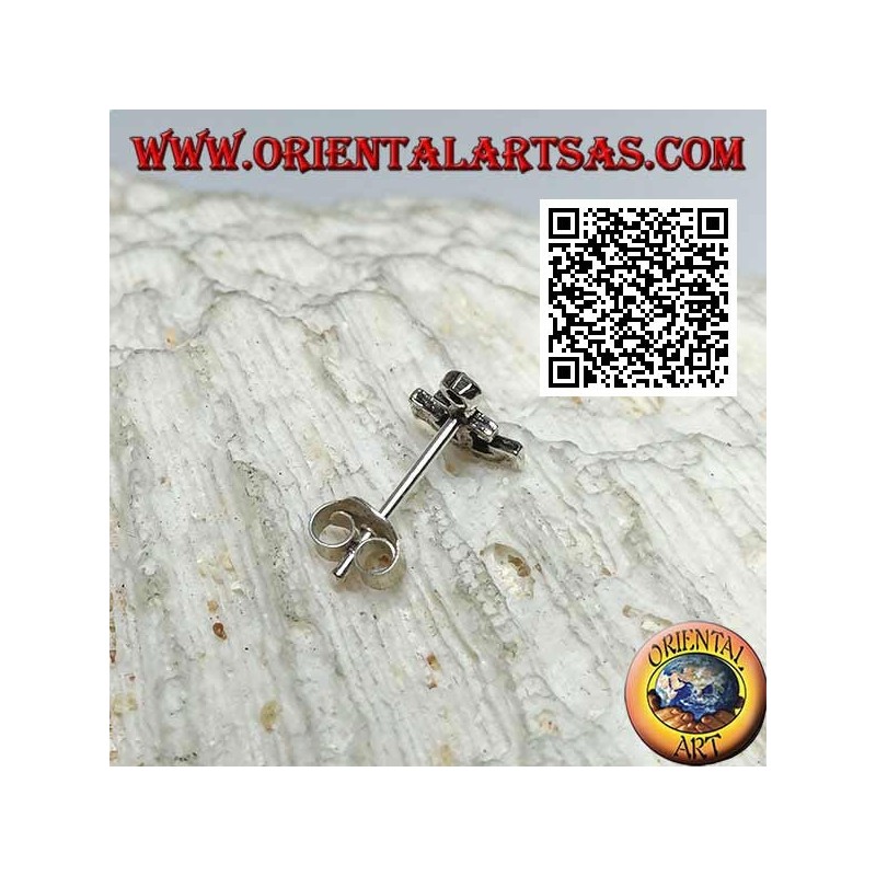 Mini boucle d'oreille en argent, symboles maritimes (ancre, gouvernail, etc...)