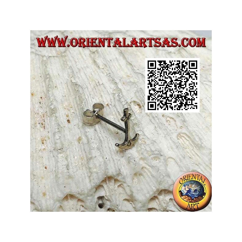 Mini silver earring, maritime symbols (anchor, rudder, etc ...)