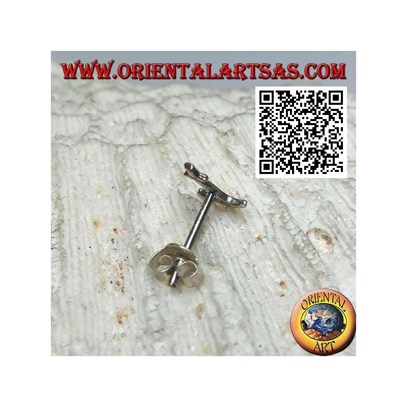 Mini silver earring, maritime symbols (anchor, rudder, etc ...)