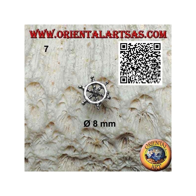 Mini boucle d'oreille en argent, symboles maritimes (ancre, gouvernail, etc...)