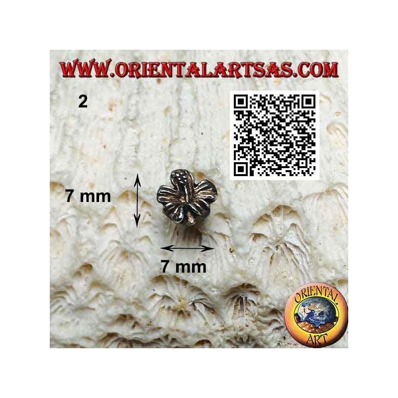 Pendiente mini plata, la flor (varios tipos)