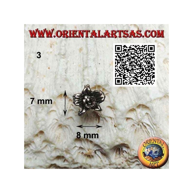 Pendiente mini plata, la flor (varios tipos)