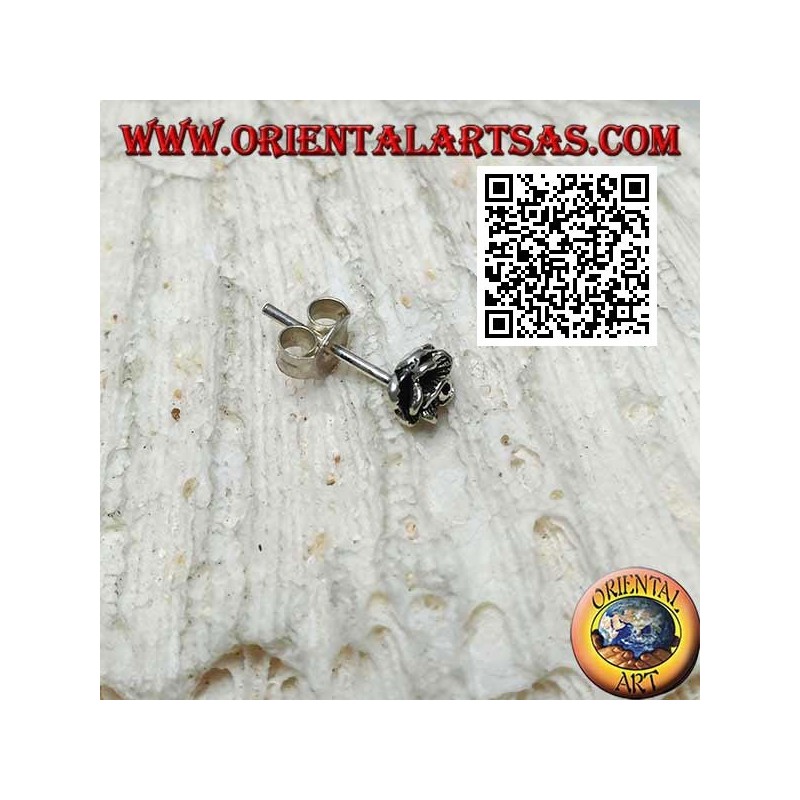 Mini boucle d'oreille en argent, la fleur (différents types)