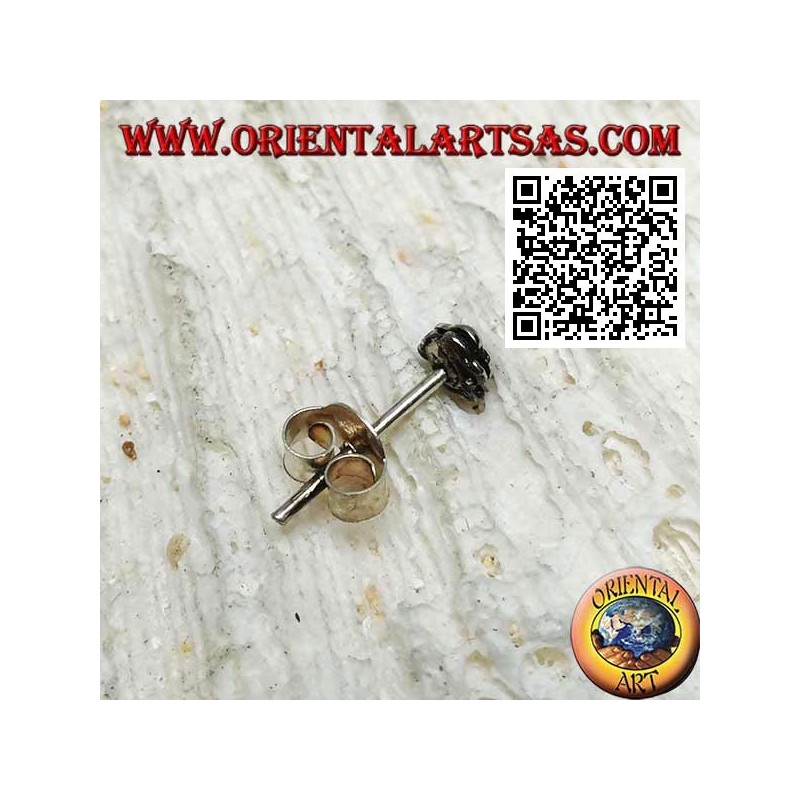 Mini boucle d'oreille en argent, la fleur (différents types)