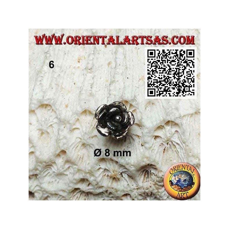 Mini boucle d'oreille en argent, la fleur (différents types)