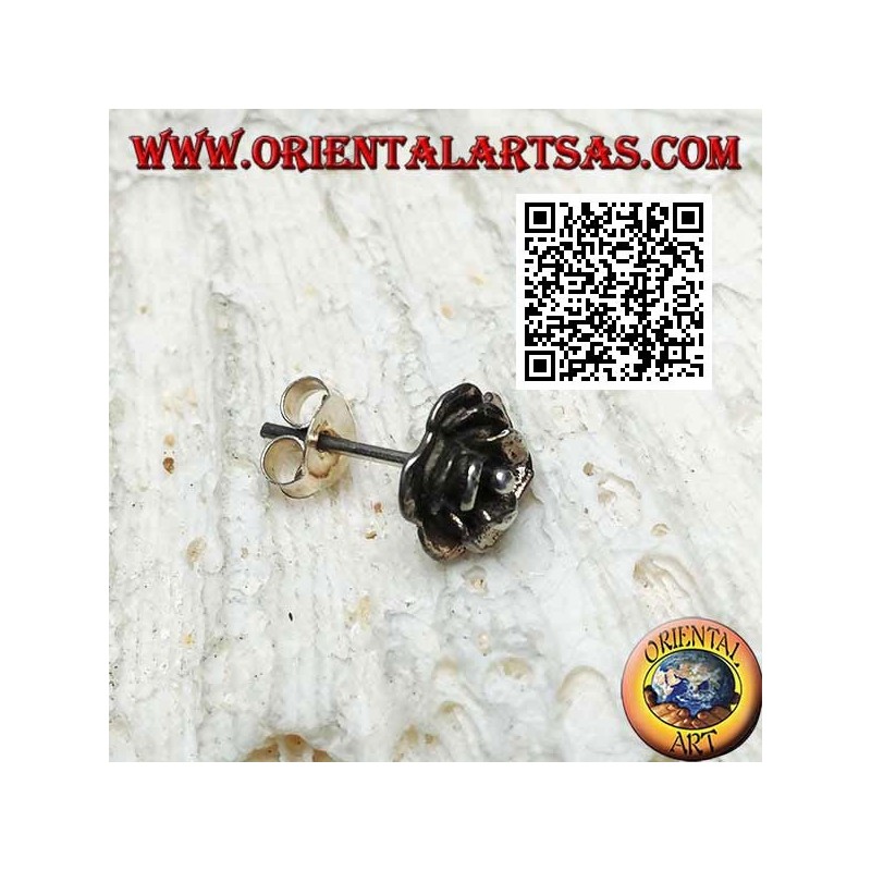 Mini boucle d'oreille en argent, la fleur (différents types)