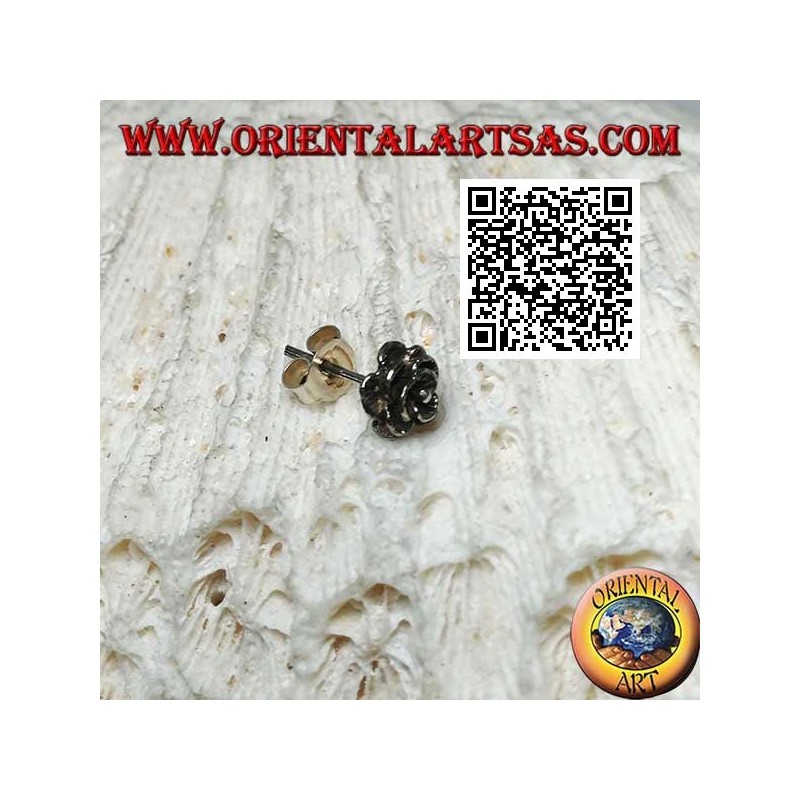 Mini silver earring, the flower (various types)