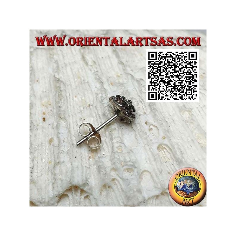 Mini boucle d'oreille en argent, la fleur (différents types)