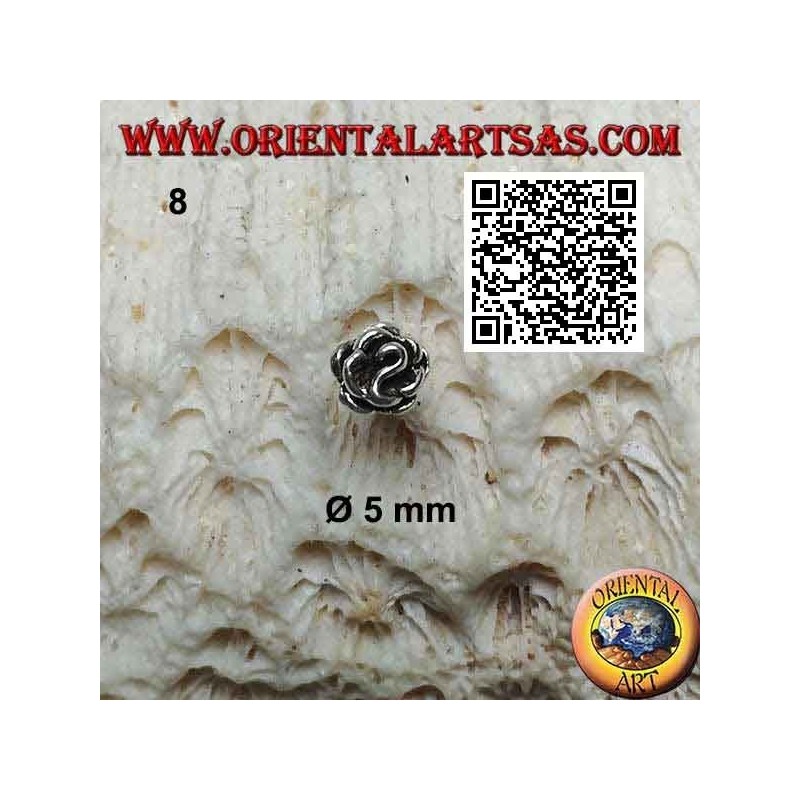 Mini boucle d'oreille en argent, la fleur (différents types)