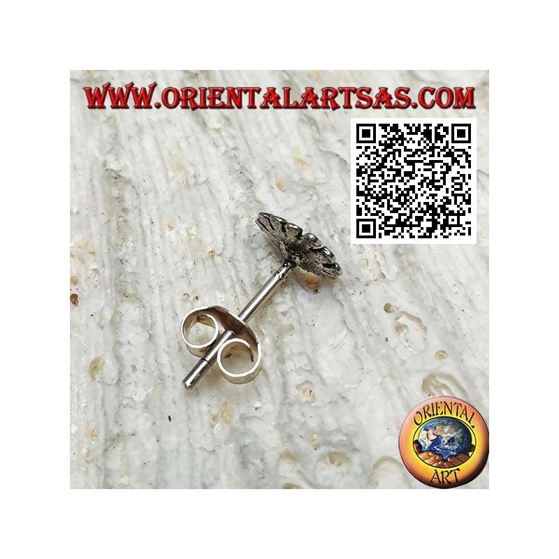 Mini boucle d'oreille en argent, la fleur (différents types)