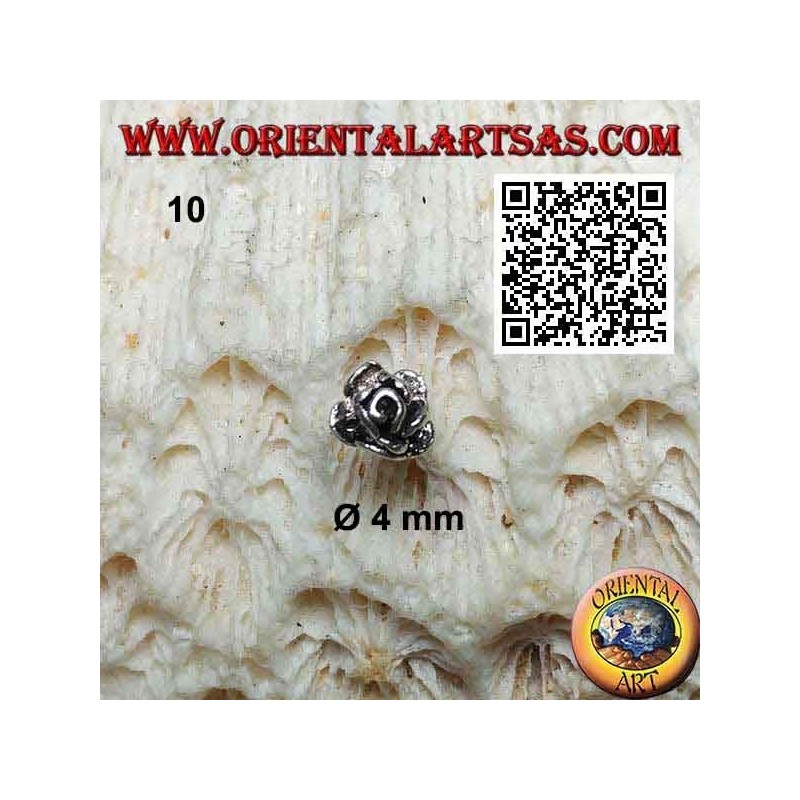 Mini boucle d'oreille en argent, la fleur (différents types)