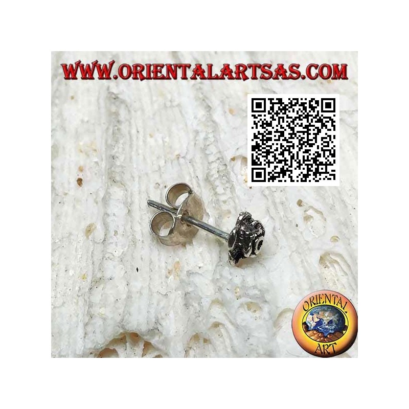 Pendiente mini plata, la flor (varios tipos)