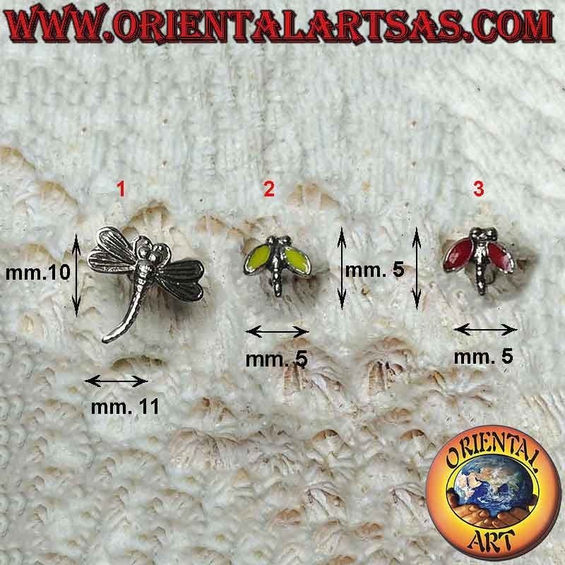 Mini orecchino in argento, la libellula