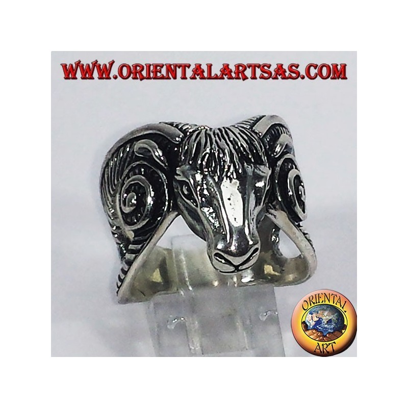 Ring aus hypoallergenem 925 ‰ Silber Baphomet Ziege von Mendes, Widder