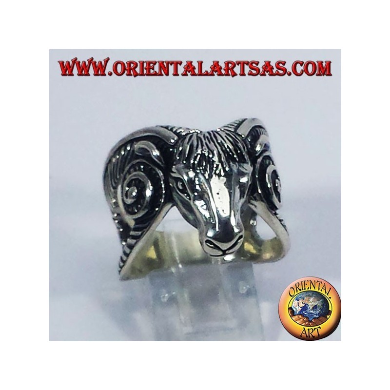 Silver ring Goat of Mendes