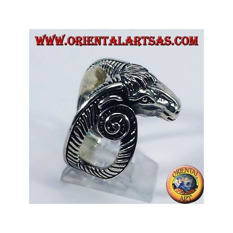 Anello d'argento Capra di Mendes