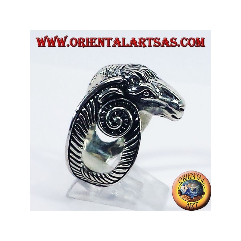 Silver ring Goat of Mendes
