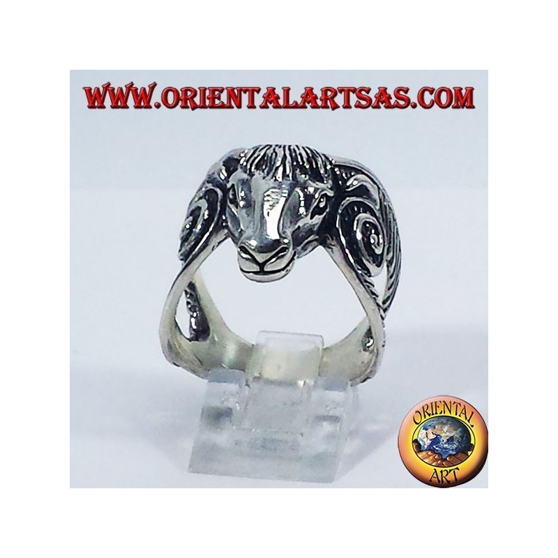 Silver ring Goat of Mendes