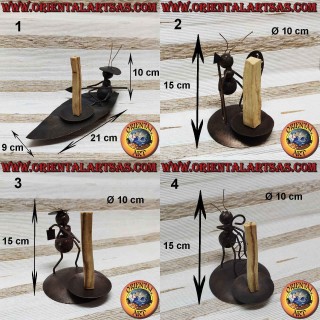 Bruciatore di incenso Palo Santo in ferro battuto, la formica