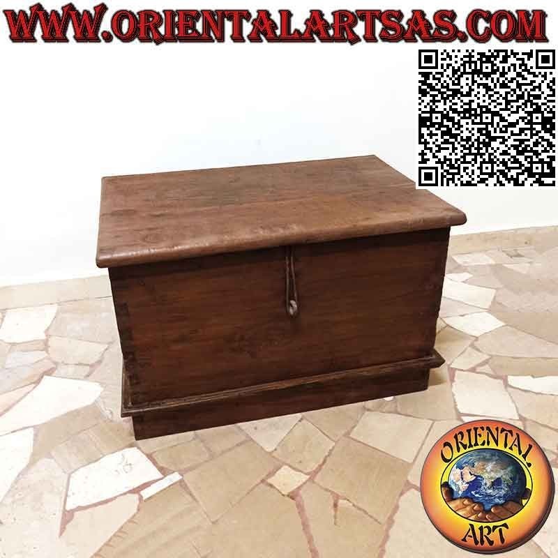 Traditionelle antike Truhe mit versiegelbarem 75 cm Teakholzschloss