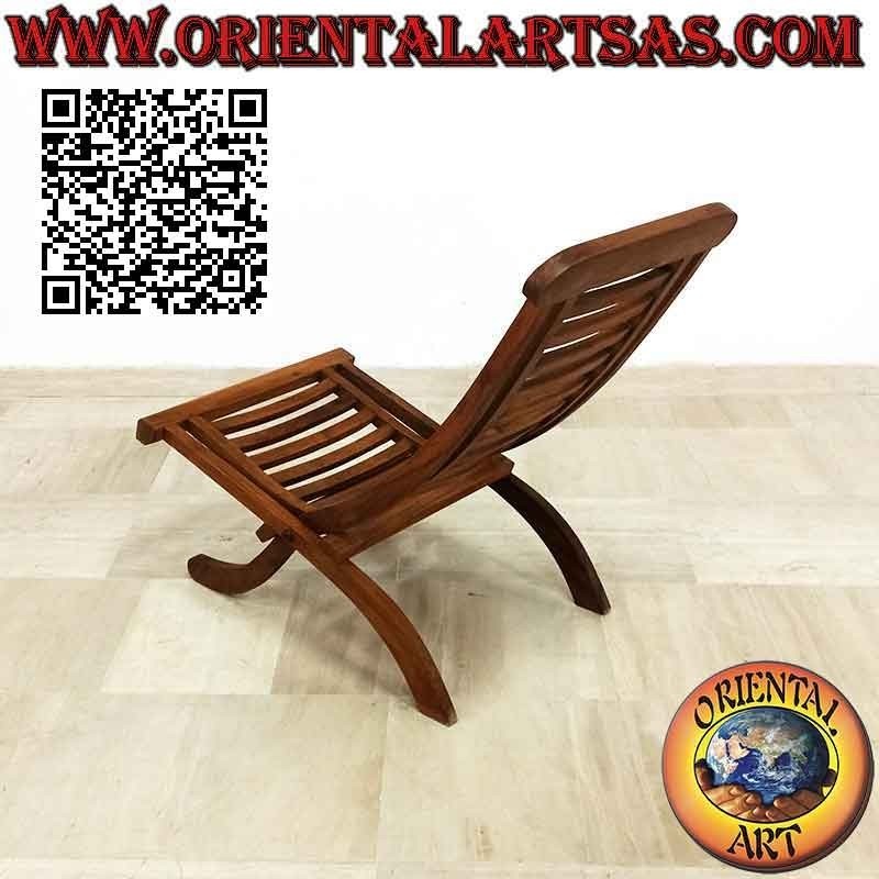 Tumbona clásica plegable en madera de teca