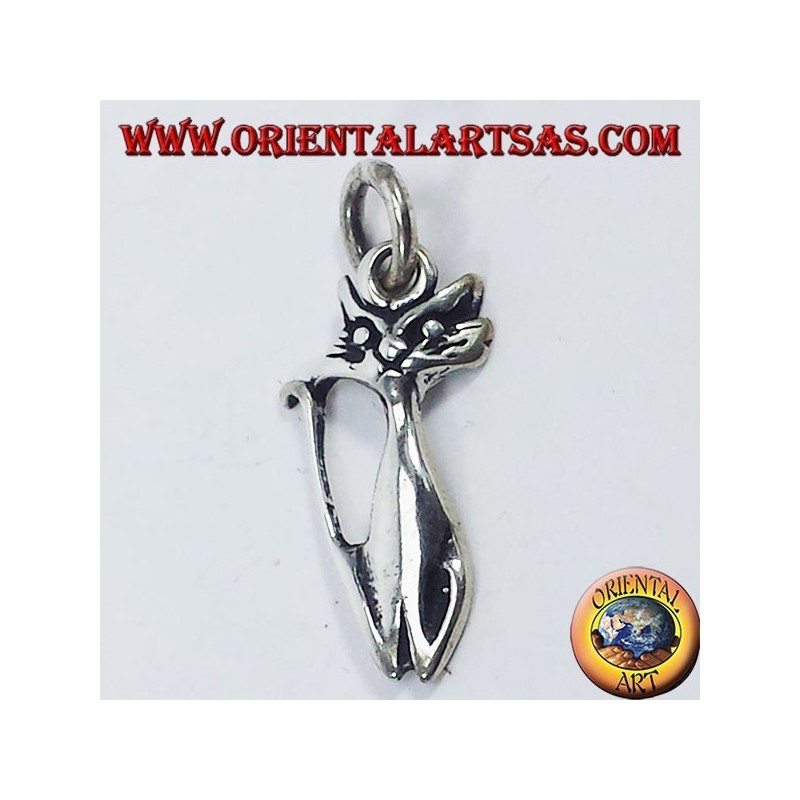 pendentif en argent de chat