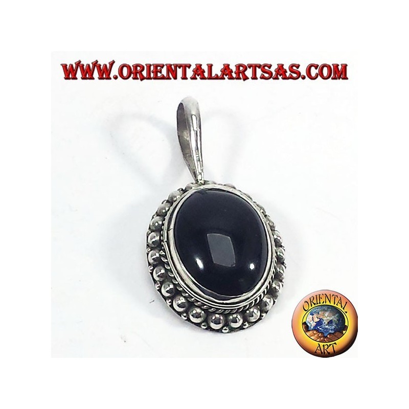 Ciondolo d'argento con onice 