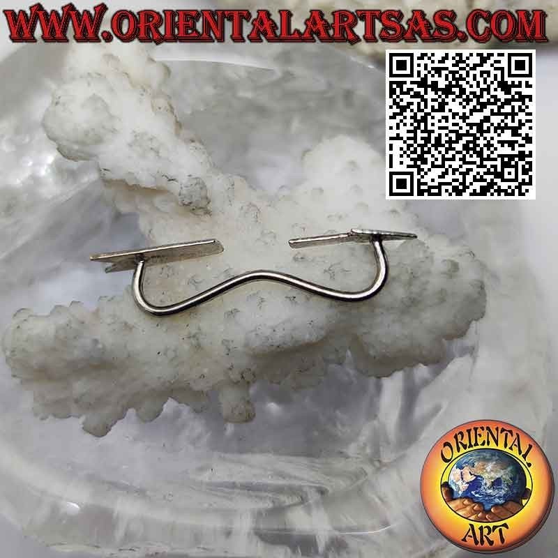 Pendiente de plata falsa (sin agujero), la flecha masiva