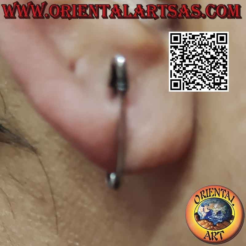 "Special" silver earring, the safety pin