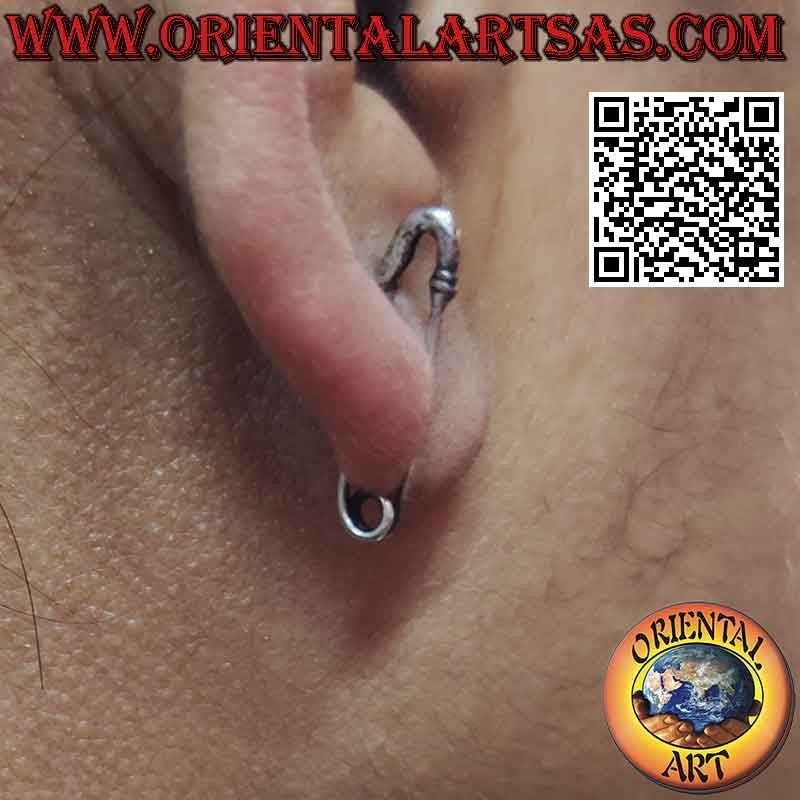 "Special" silver earring, the safety pin