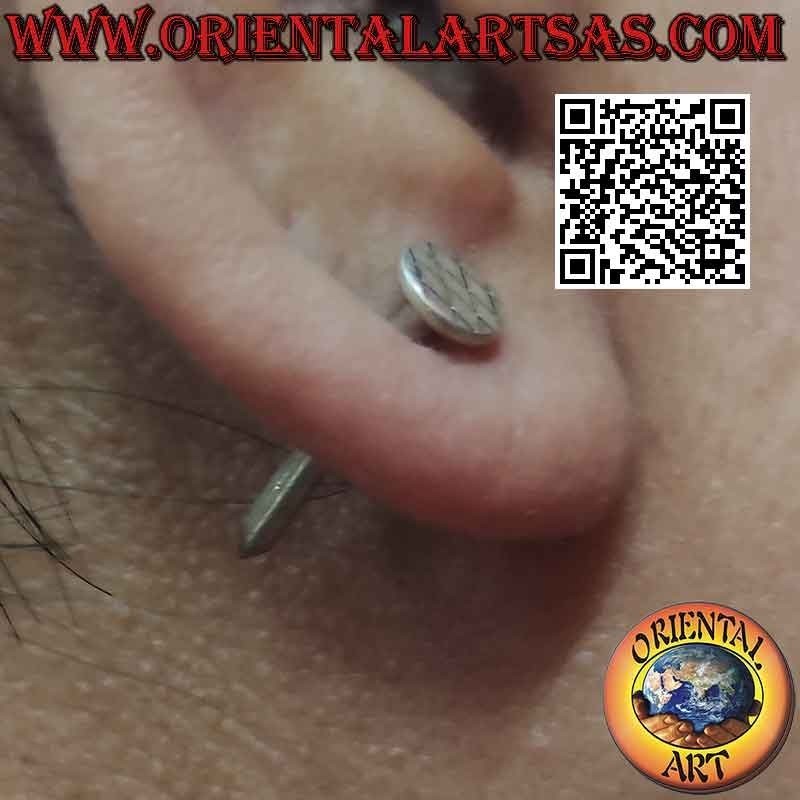 "Special" silver earring, the nail
